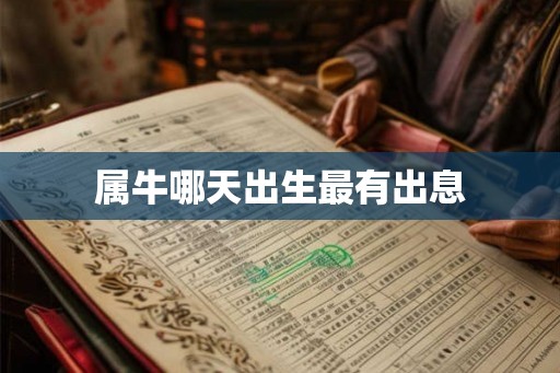 属牛哪天出生最有出息