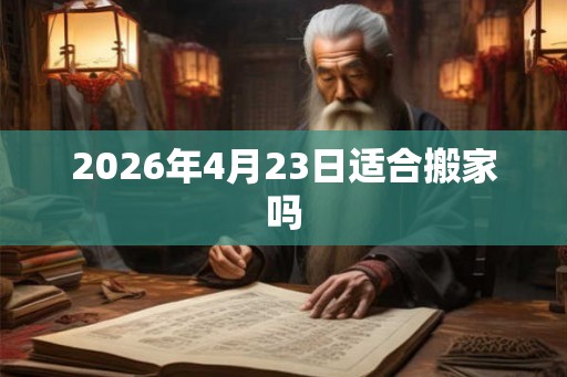 2026年4月23日适合搬家吗
