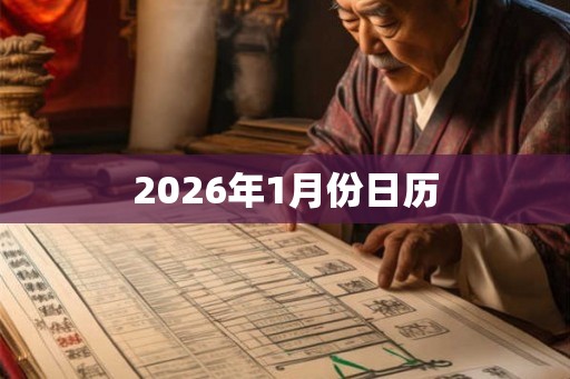 2026年1月份日历