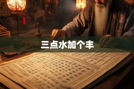 三点水加个丰 三点水加个丰