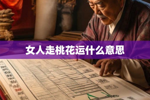 女人走桃花运什么意思 女人走桃花运什么意思