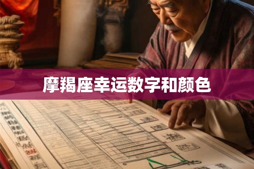 摩羯座幸运数字和颜色