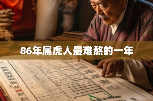 86年属虎人最难熬的一年