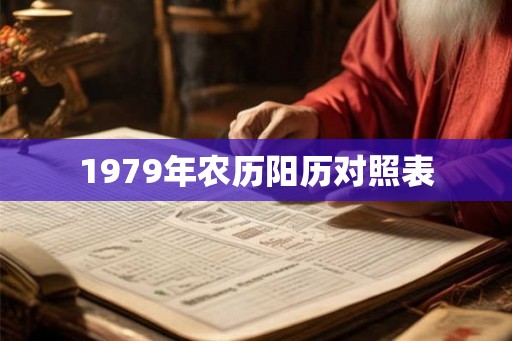 1979年农历阳历对照表