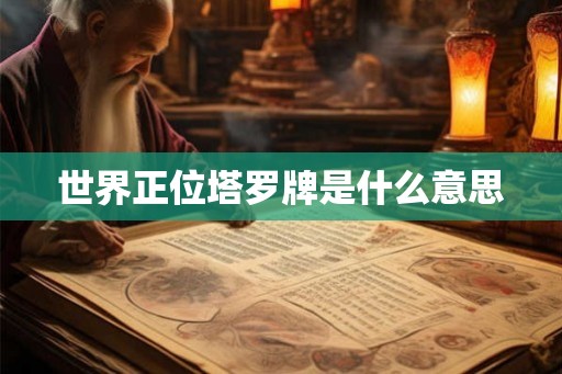 世界正位塔罗牌是什么意思