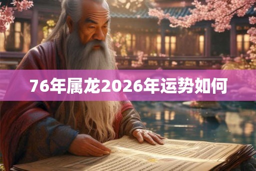 76年属龙2026年运势如何