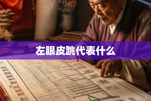 左眼皮跳代表什么