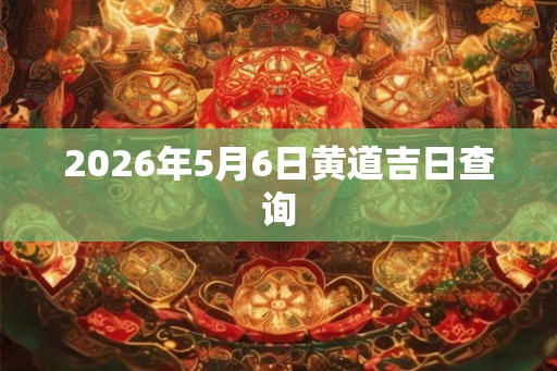 2026年5月6日黄道吉日查询 2026年5月6日黄道吉日查询