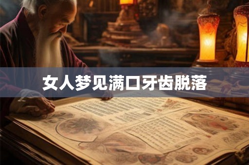 女人梦见满口牙齿脱落