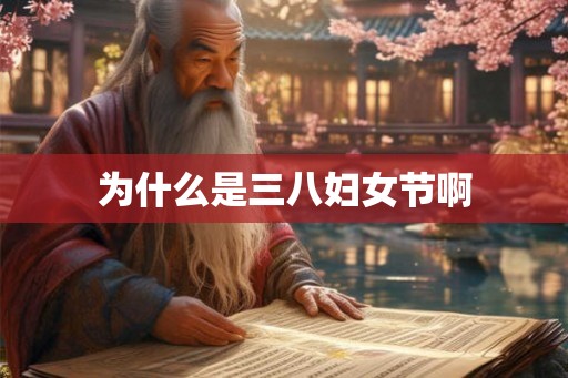 为什么是三八妇女节啊 为什么是三八妇女节啊