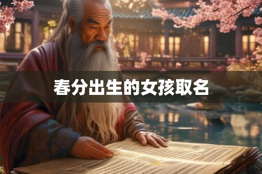 春分出生的女孩取名
