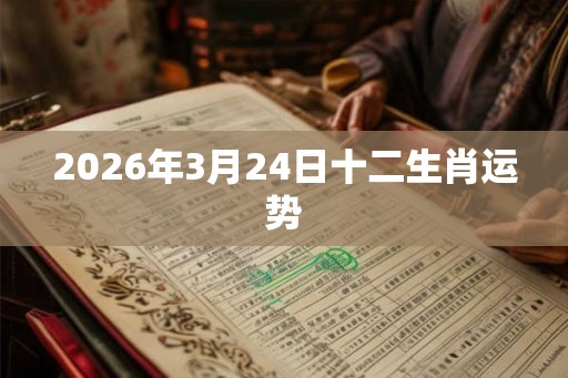 2026年3月24日十二生肖运势