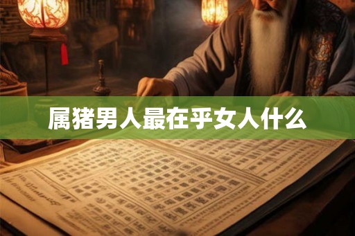 属猪男人最在乎女人什么