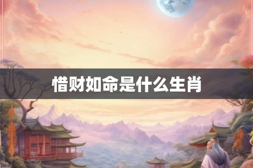 惜财如命是什么生肖