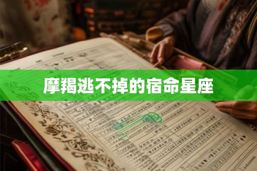 摩羯逃不掉的宿命星座
