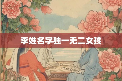 李姓名字独一无二女孩