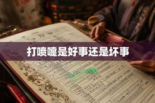 打喷嚏是好事还是坏事