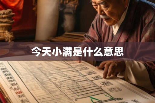 今天小满是什么意思