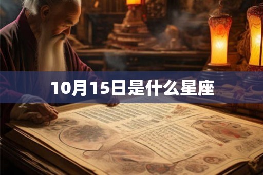 10月15日是什么星座