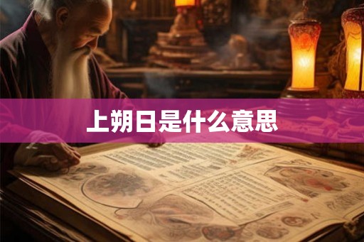 上朔日是什么意思