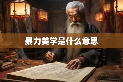 暴力美学是什么意思