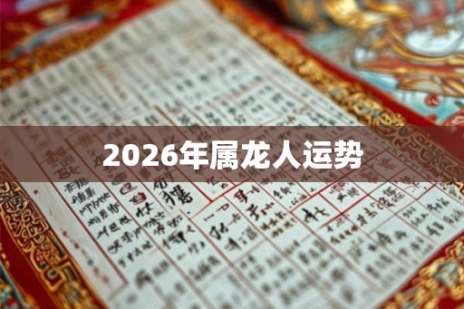 2026年属龙人运势