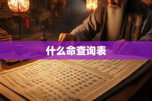 什么命查询表