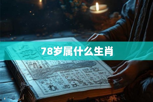78岁属什么生肖