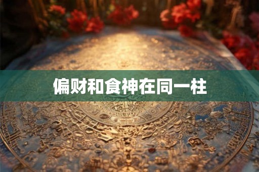 偏财和食神在同一柱