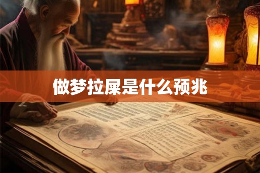 做梦拉屎是什么预兆