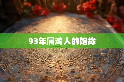 93年属鸡人的姻缘