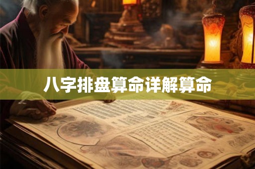 八字排盘算命详解算命 八字排盘算命详解算命