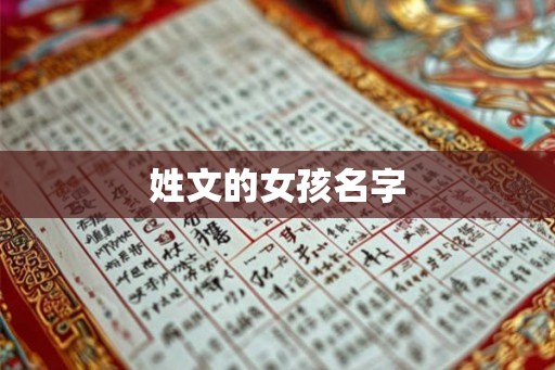 姓文的女孩名字