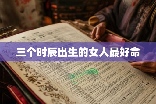 三个时辰出生的女人最好命