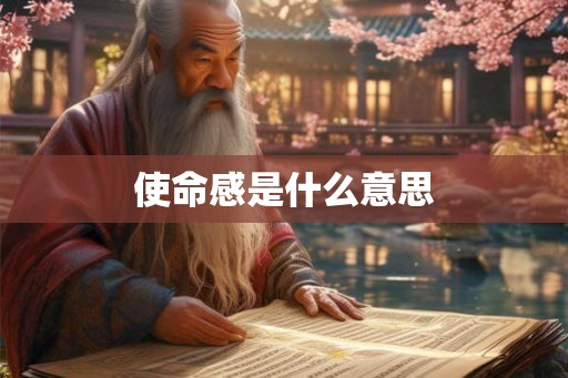 使命感是什么意思