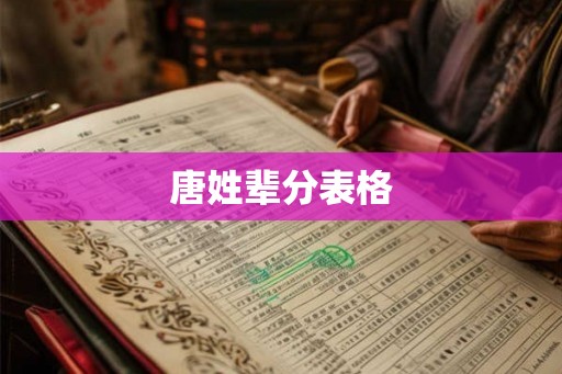 唐姓辈分表格 唐姓辈分表格