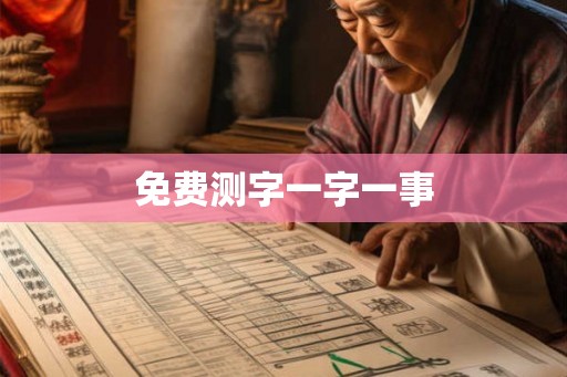 免费测字一字一事 免费测字一字一事