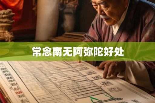常念南无阿弥陀好处