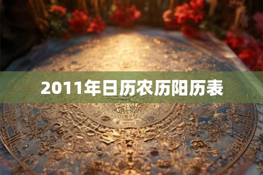 2011年日历农历阳历表