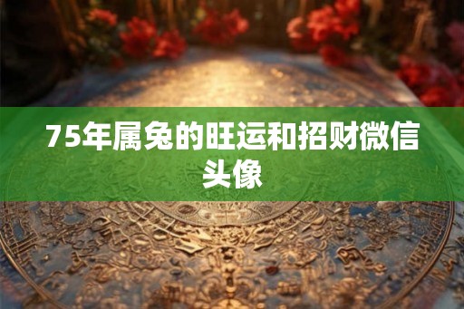 75年属兔的旺运和招财微信头像
