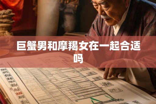 巨蟹男和摩羯女在一起合适吗