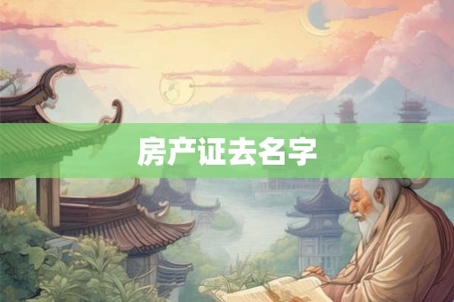 房产证去名字