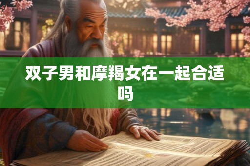 双子男和摩羯女在一起合适吗
