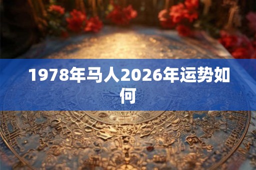 1978年马人2026年运势如何