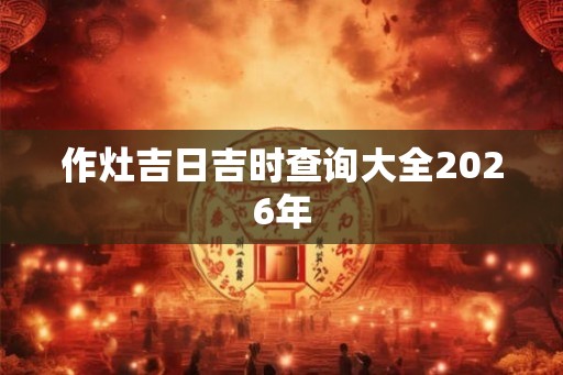 作灶吉日吉时查询大全2026年