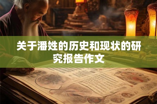 关于潘姓的历史和现状的研究报告作文