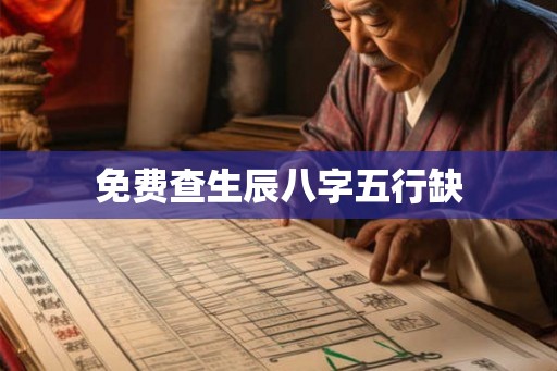 免费查生辰八字五行缺