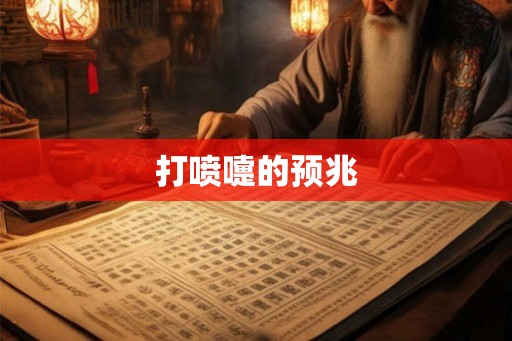 打喷嚏的预兆 打喷嚏的预兆