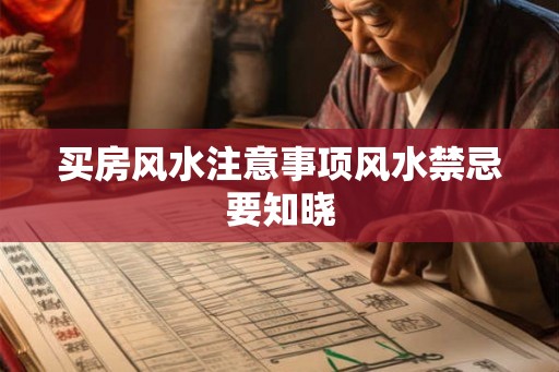 买房风水注意事项风水禁忌要知晓