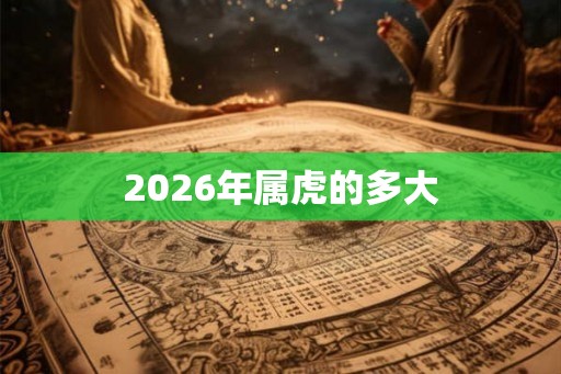 2026年属虎的多大